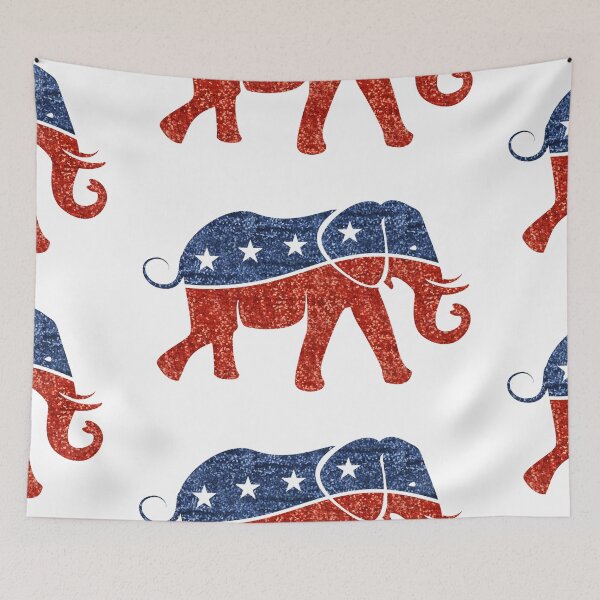 Item preview, glitter print republican elephant  designed and sold by Gossip Rag.