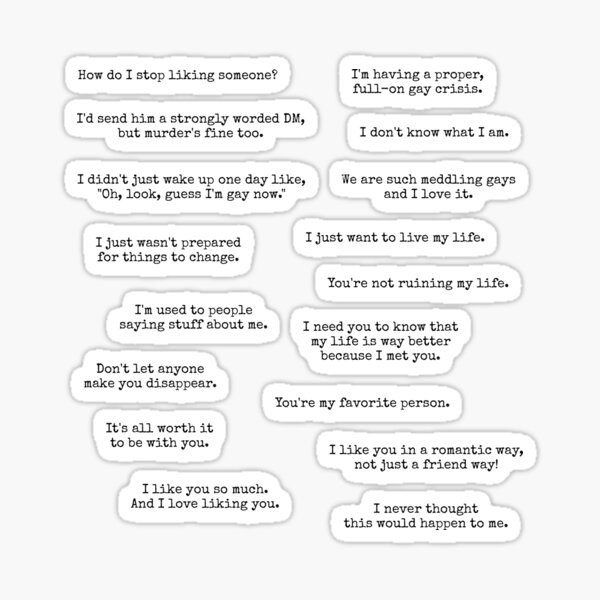 Item preview, Heartstopper Quotes Set designed and sold by Alesia Skye.