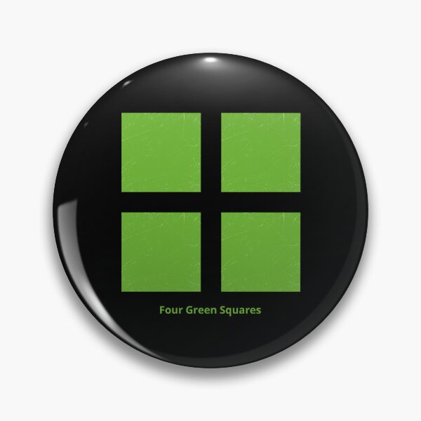 Item preview, Four Green Squares designed and sold by Symbologee.