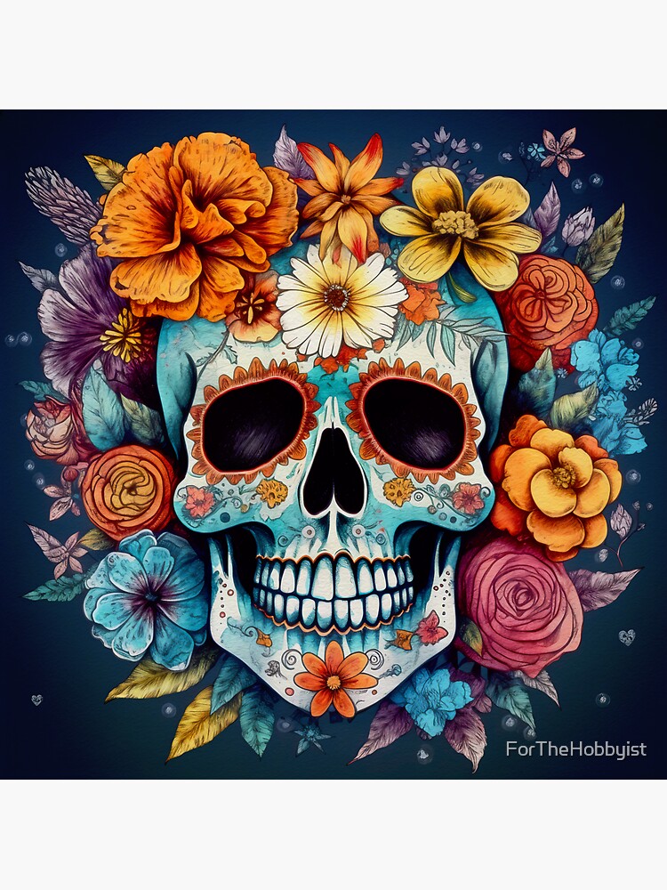 Sugar Skull Sticker for Sale by ForTheHobbyist