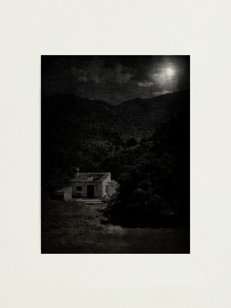 Alternate view of house; moonlight Photographic Print