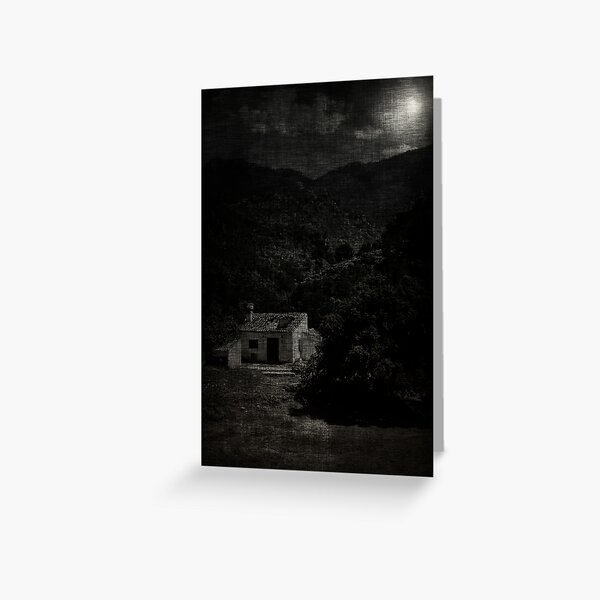 house; moonlight Greeting Card
