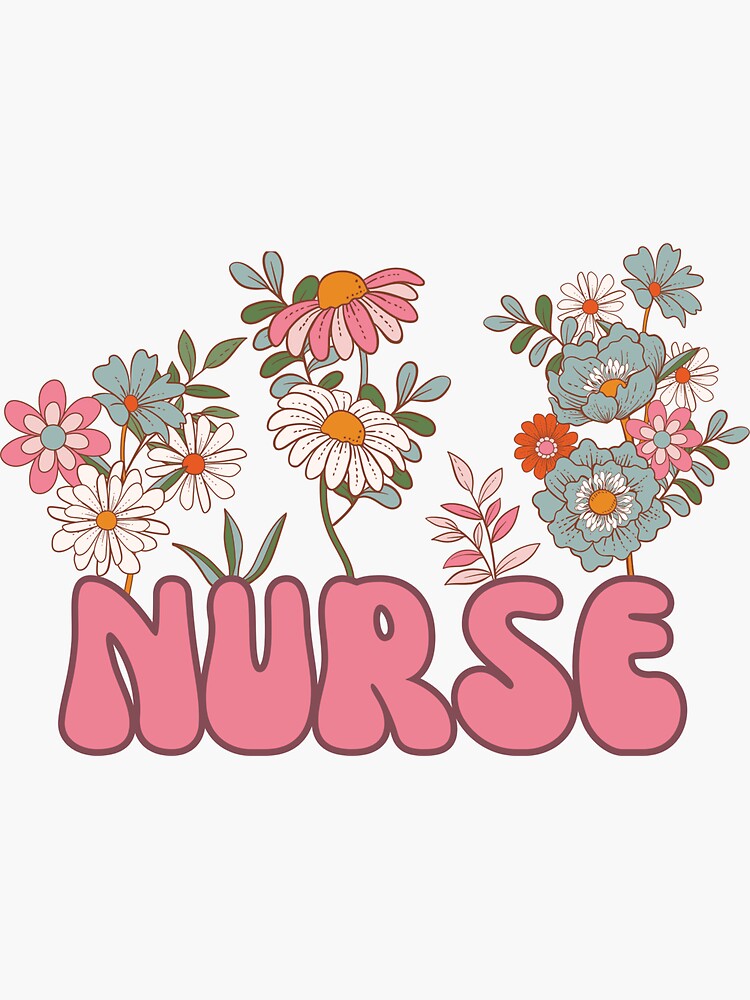 Floral Nurse Vinyl