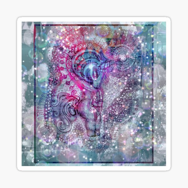 purple sparkle unicorn Sticker