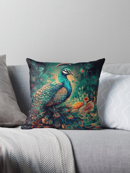 Peacock Throw Pillow