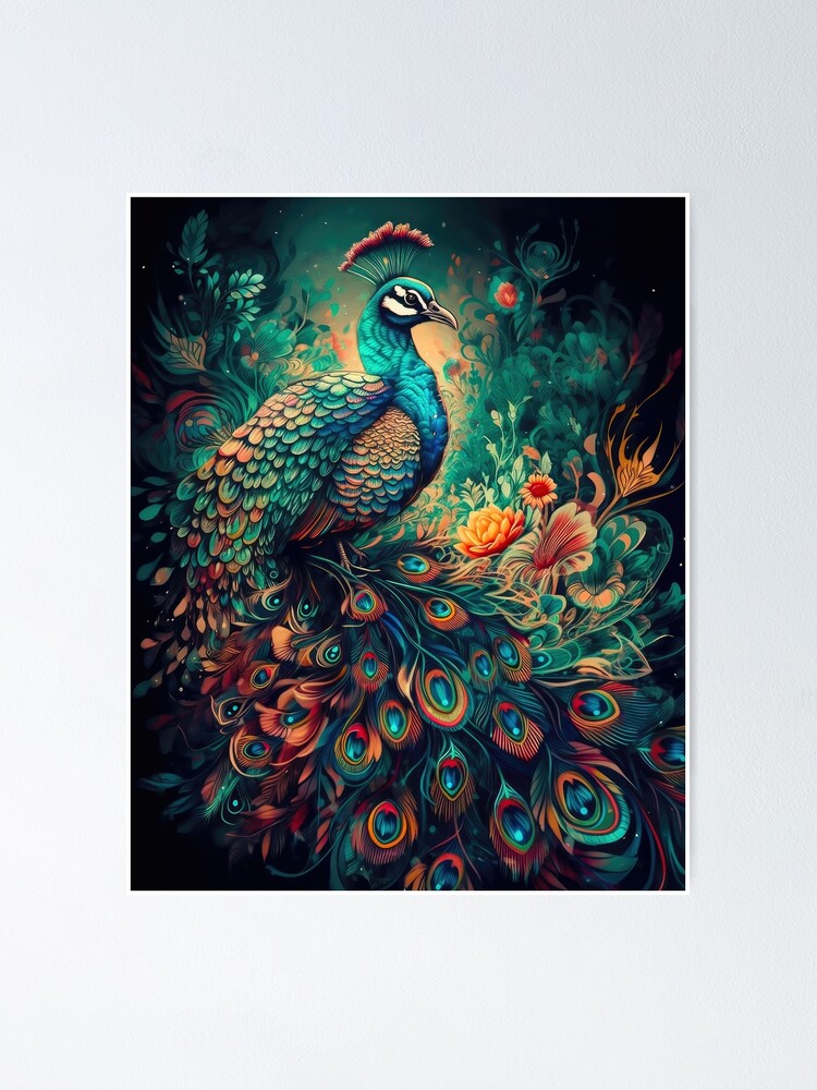 Thumbnail 2 of 3, Poster, Peacock designed and sold by phatpuppyart.