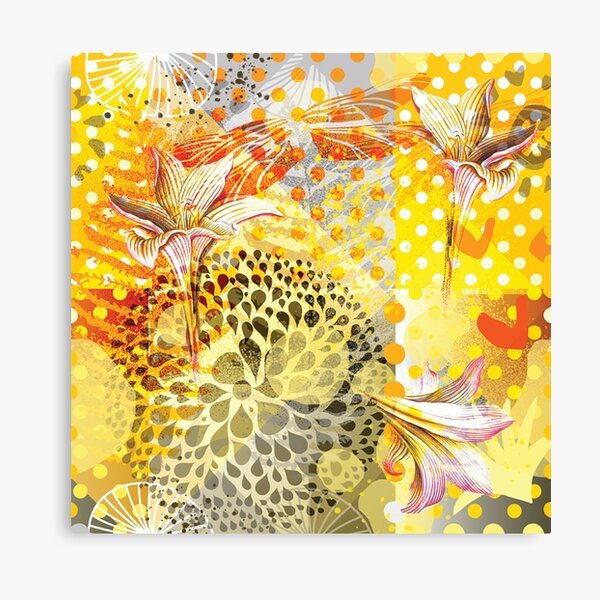 Yellow Summer Pattern Canvas Print