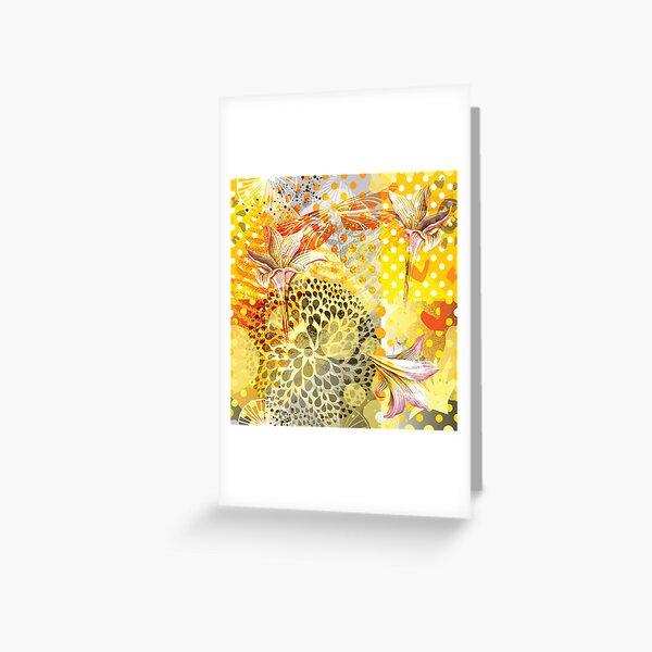 Yellow Summer Pattern Greeting Card