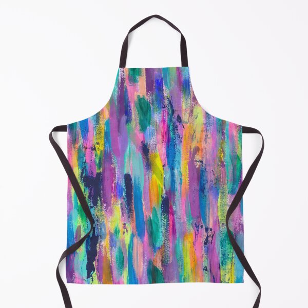 Item preview, Abstract Blue Rainbow Brush Strokes with Hot Pink designed and sold by Daydreamer Alley.