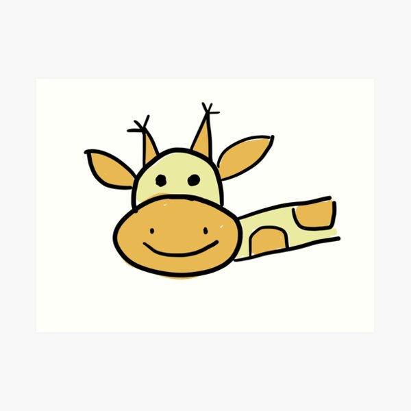 Cute Giraffe Art Print