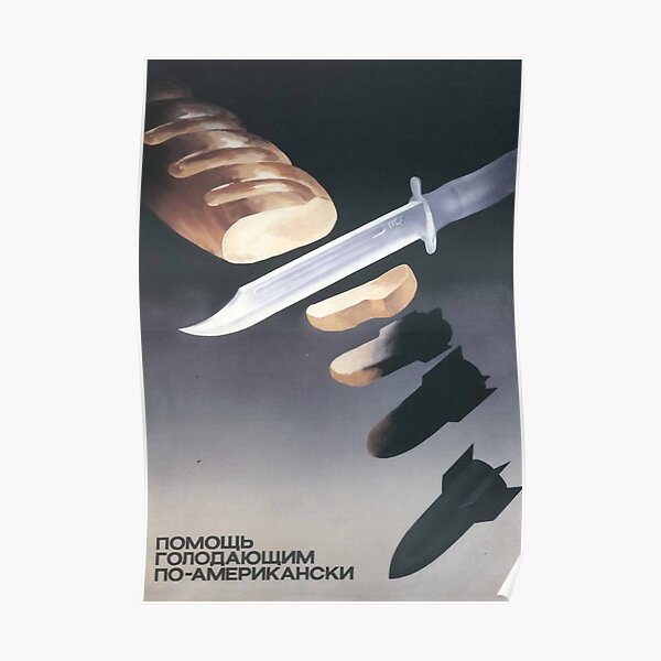 "Helping the starving, American-style", USSR Propaganda, c. 1970s Poster