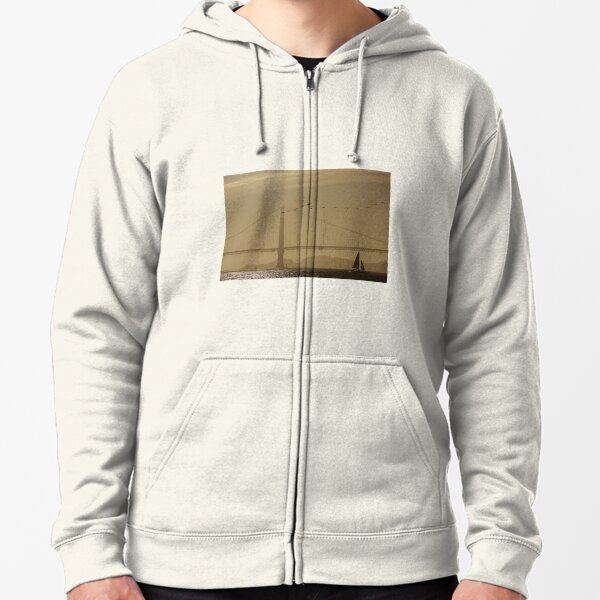 Busy Traffic at the Golden Gate Bridge Zipped Hoodie