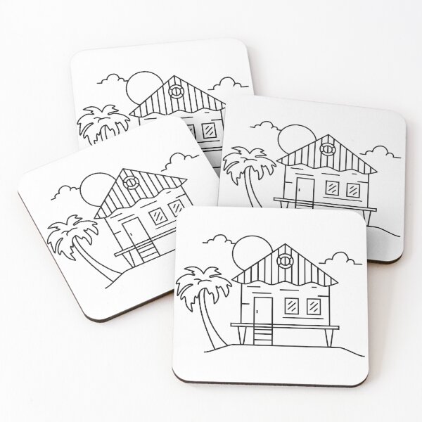 Item preview, Beachhouse Line Art designed and sold by SundownDesigns.