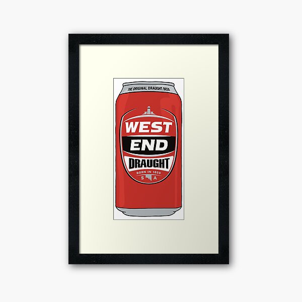 Item preview, Hand-drawn West End Draught can designed and sold by Brews n Books.
