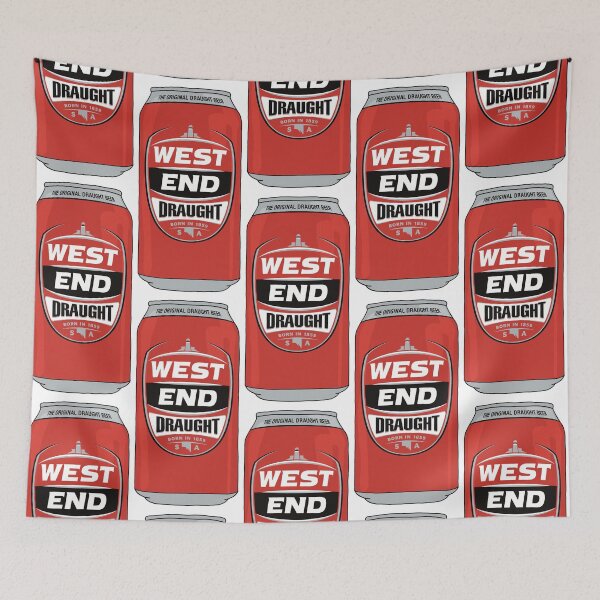 Item preview, Hand-drawn West End Draught can designed and sold by Brews n Books.