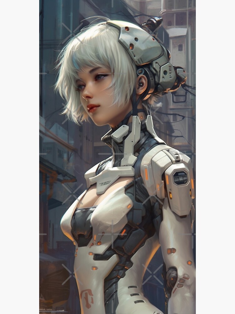 Premium AI Image | Cybernetically Augmented Anime Girl In Futuristic Armor  Stares Intensely Through Visor With Strength