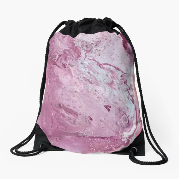 Acrylic Pour 3 Drawstring Bag