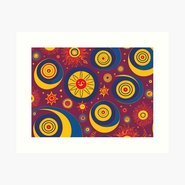 Aperçu de l'œuvre Illustration du soleil avec des galaxies colorées créée et vendue par Joshuabsb.