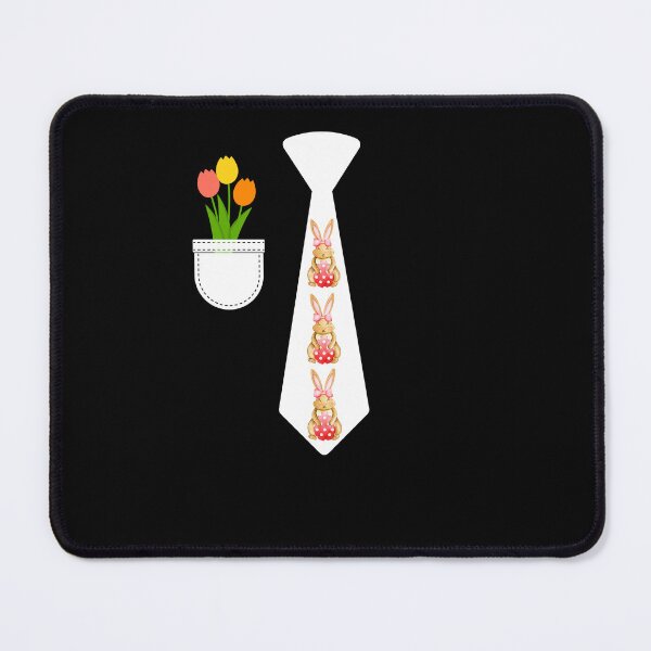 Item preview, Easter rabbit necktie Easter Tulips in Shirt pocket cute mini easter bunny designed and sold by Artstastic.