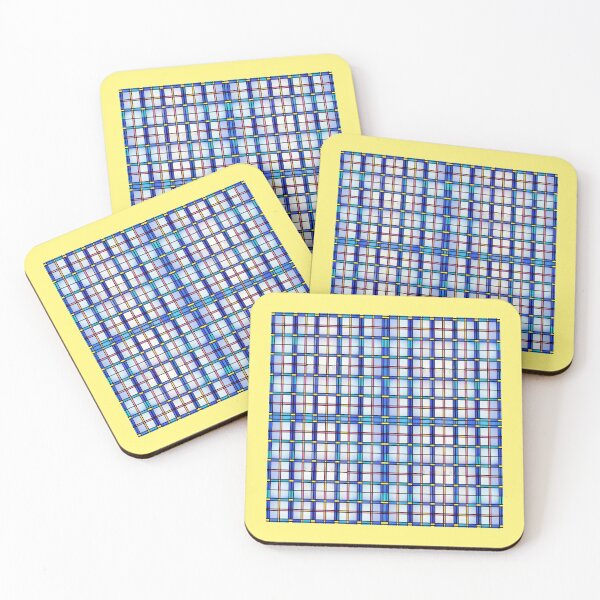 Item preview, 3D Cuboid Stained Glass Style Seamless Pattern design designed and sold by CoyoteGifts.