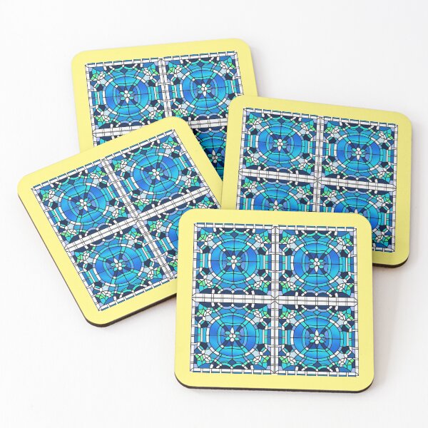 Item preview, An Underwater Scene in Stained Glass Style Seamless Pattern design designed and sold by CoyoteGifts.