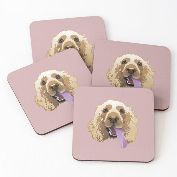 Item preview, Panting Dog Large Brandie Cocker Spaniel Salmon designed and sold by Bloomin'  Arty Families.