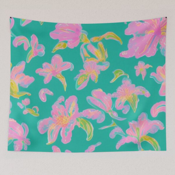 Item preview, Green and Pink Floral Preppy Style Easter designed and sold by GSquaredDesigns.
