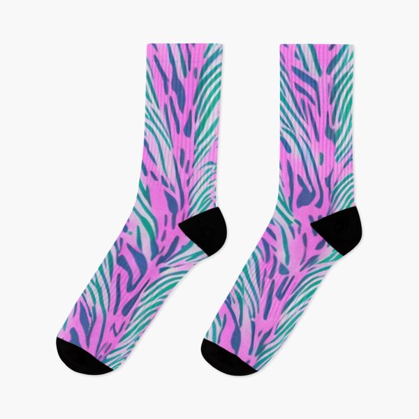 Artikelvorschau, Rosa grün-blaue Zebra-Streifen entworfen und verkauft von GSquaredDesigns.
