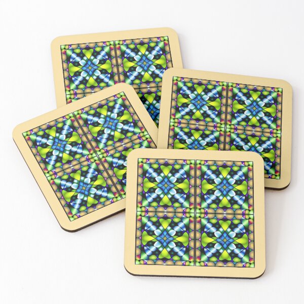 Item preview, A 3D Spiral Pattern in Stained Glass Style Seamless Pattern design designed and sold by CoyoteGifts.