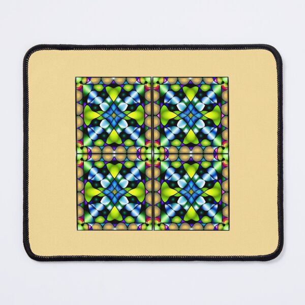 Item preview, A 3D Spiral Pattern in Stained Glass Style Seamless Pattern design designed and sold by CoyoteGifts.