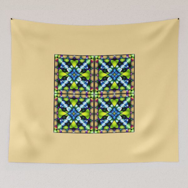 Item preview, A 3D Spiral Pattern in Stained Glass Style Seamless Pattern design designed and sold by CoyoteGifts.