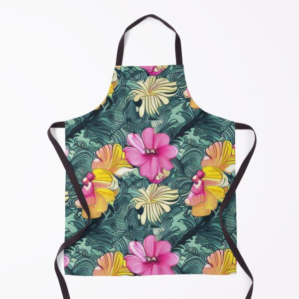 Item preview, Tropical Green Waves Pink Hibiscus Flower designed and sold by GSquaredDesigns.