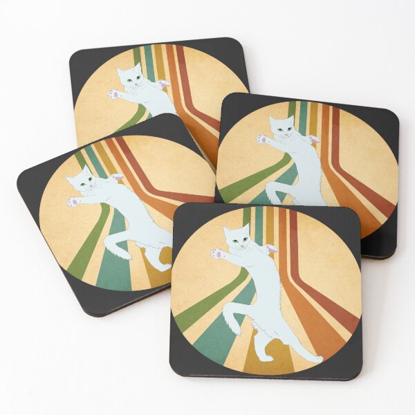 Item preview, Retro White Cat designed and sold by Ashley Gagnon.