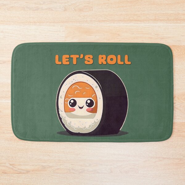 Item preview, Let's Roll Sushi Graphic Pun Cute Phrase Design designed and sold by entwithanaxe.