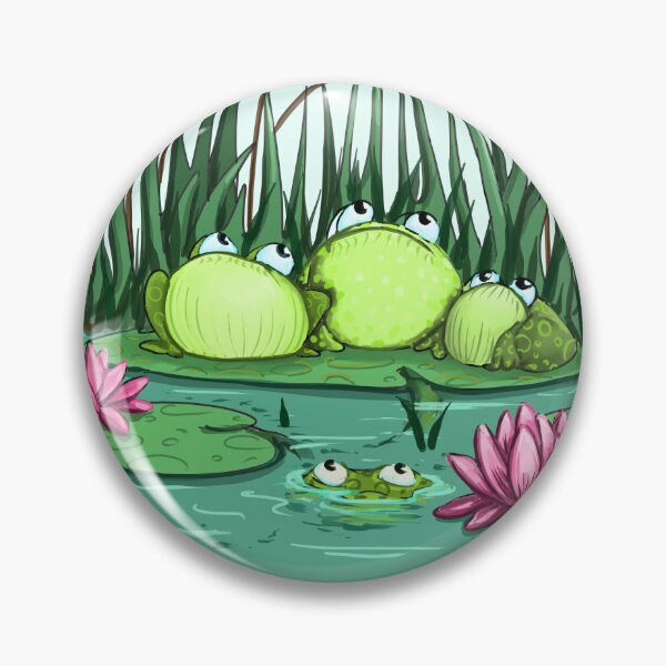 Item preview, Swampy frogs designed and sold by Whimsy Pose Illustrations.