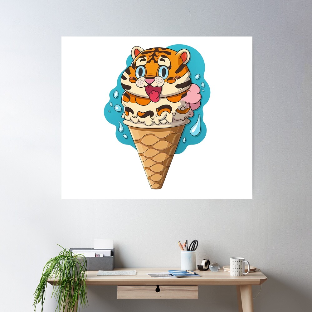 ICECREAM CONES TIGER OPEN SHIRT ＆PANTS ICECREAM CONES TIGER OPEN SHIRT ＆PANTS ICECREAM CONES TIGER