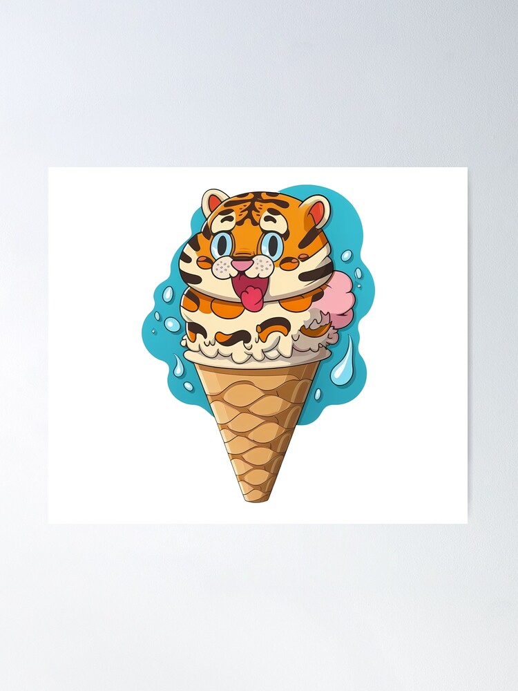 ICECREAM CONES TIGER OPEN SHIRT ＆PANTS Cat Ice Cream Cone T-Shirt | Hot Topic