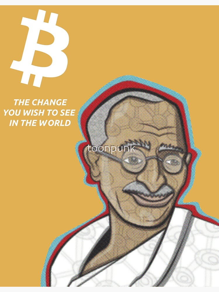 Disover Bitcoin - the change you wish to see in the world Premium Matte Vertical Poster