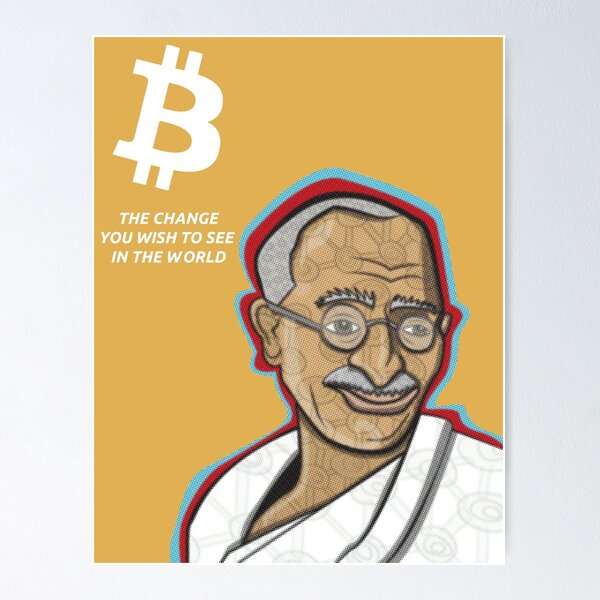 Item preview, Bitcoin - the change you wish to see in the world designed and sold by toonpunk.