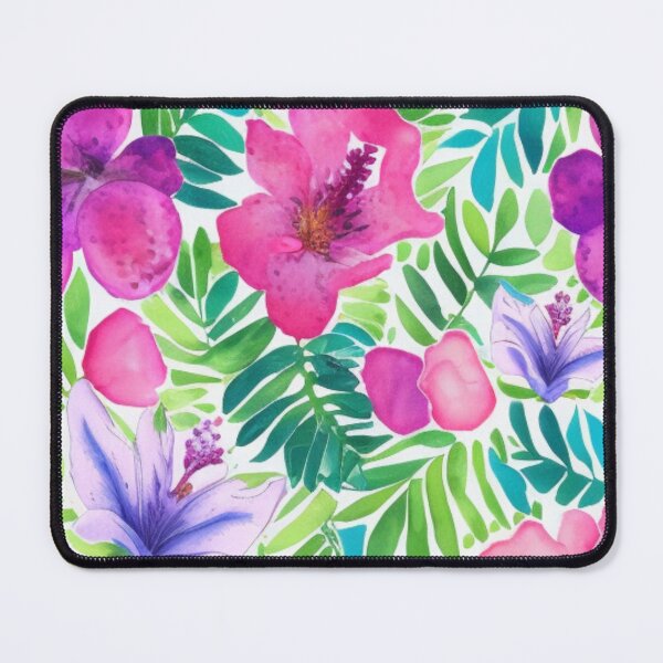 Item preview, Vibrant Flower Fern Green Pink Flower Bright designed and sold by GSquaredDesigns.