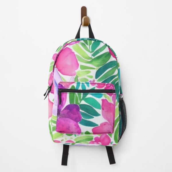 Item preview, Vibrant Flower Fern Green Pink Flower Bright designed and sold by GSquaredDesigns.