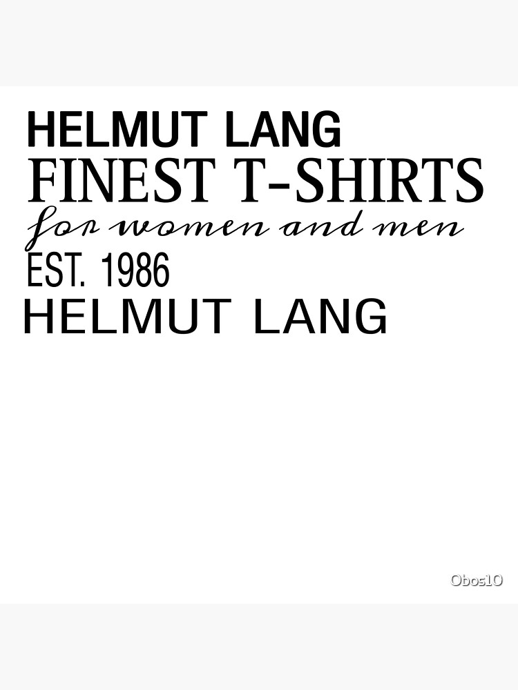 helmut lang ad // great letterhead idea.  Helmut lang, Graphic design  print, Graphic design inspiration