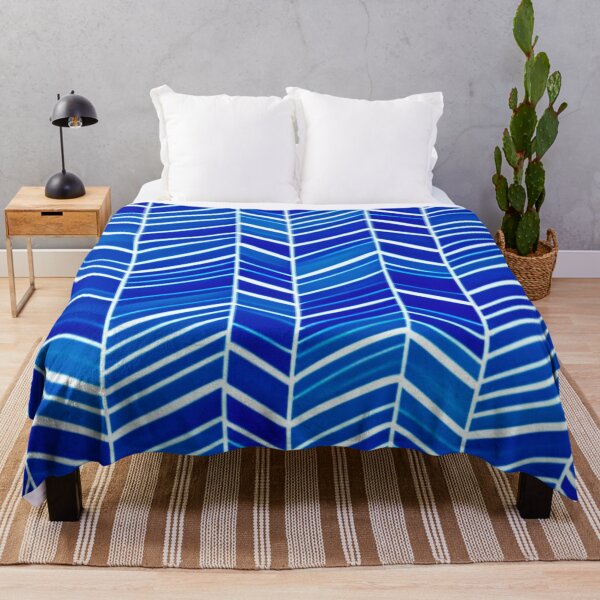 Item preview, Japanese Blue Stripes Illusion Slanted White designed and sold by GSquaredDesigns.