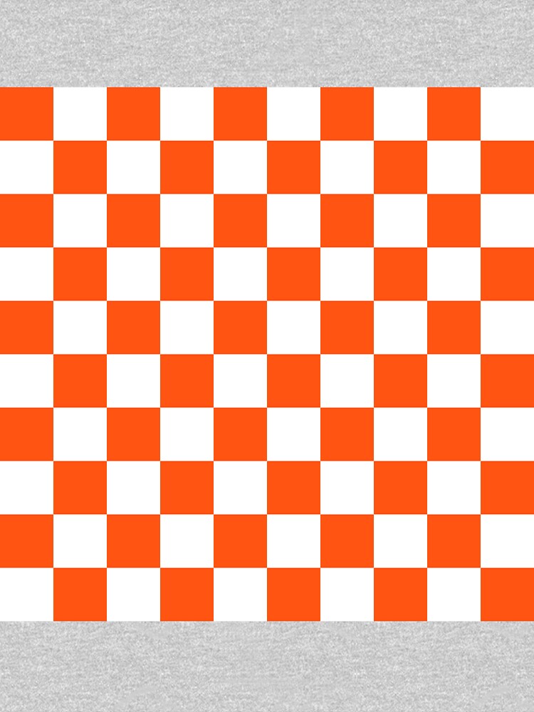 orange checkerboard shirt