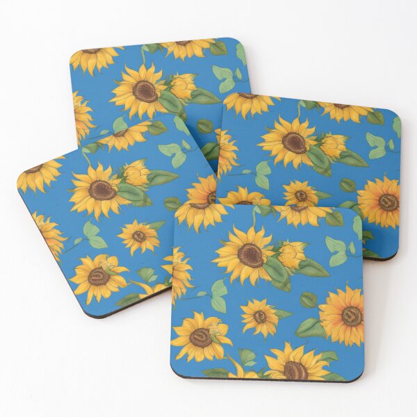 Item preview, Georgia Sunflowers Abstract Monet Blue designed and sold by GSquaredDesigns.