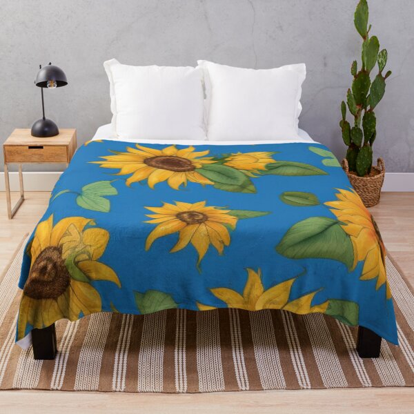 Item preview, Georgia Sunflowers Abstract Monet Blue designed and sold by GSquaredDesigns.
