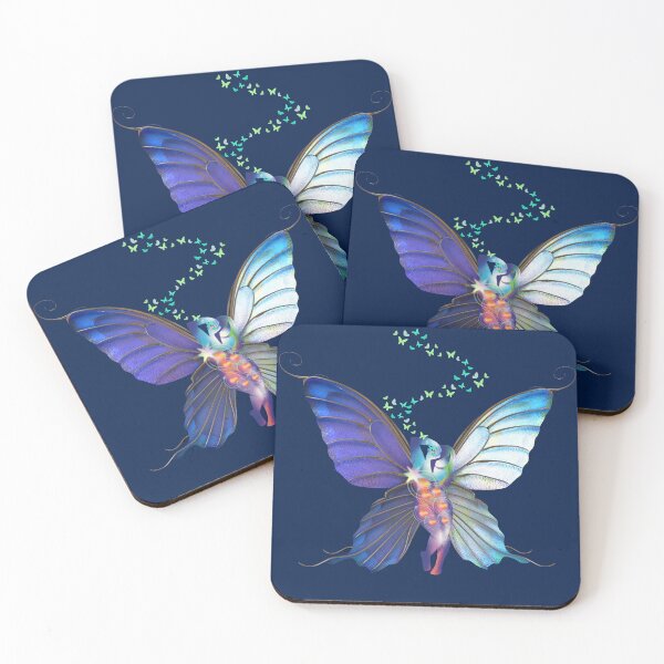 Item preview, Magical butterfly, illustration with beautiful mythical being in gradient colors with beautiful little butterflies flying. designed and sold by Malogue.