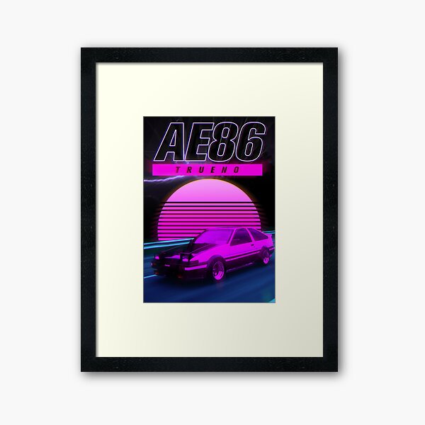Item preview, AE86 RETRO SYNTHWAVE POSTER designed and sold by marcus32x.