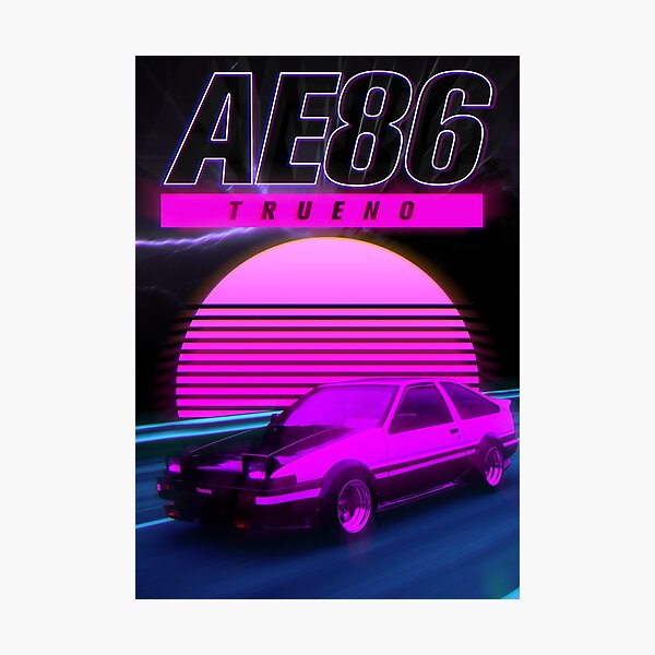 Artikel-Vorschau von AE86 RETRO SYNTHWAVE POSTER, designt und verkauft von marcus32x.
