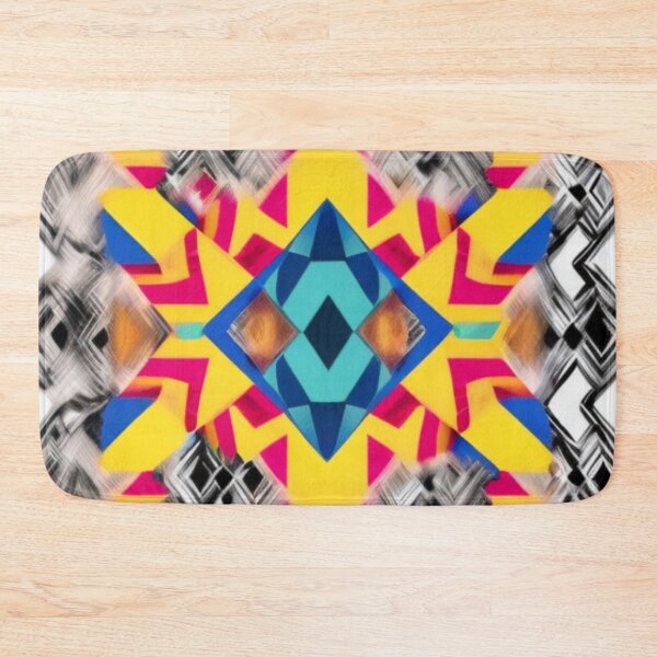 Item preview, Concept Aztec Vibrant Blue Yellow Pastel designed and sold by GSquaredDesigns.